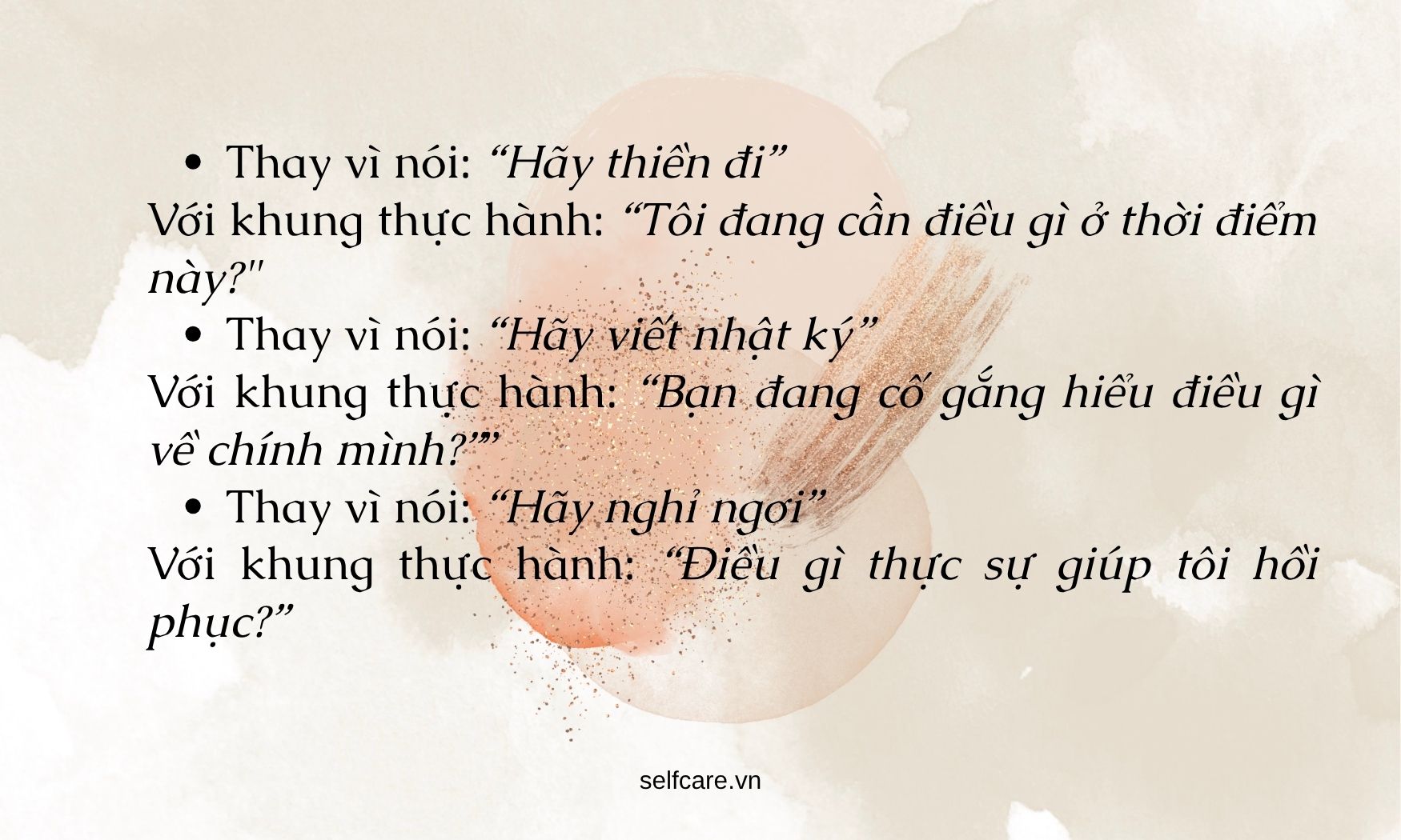 khung thực hành chăm sóc bản thân